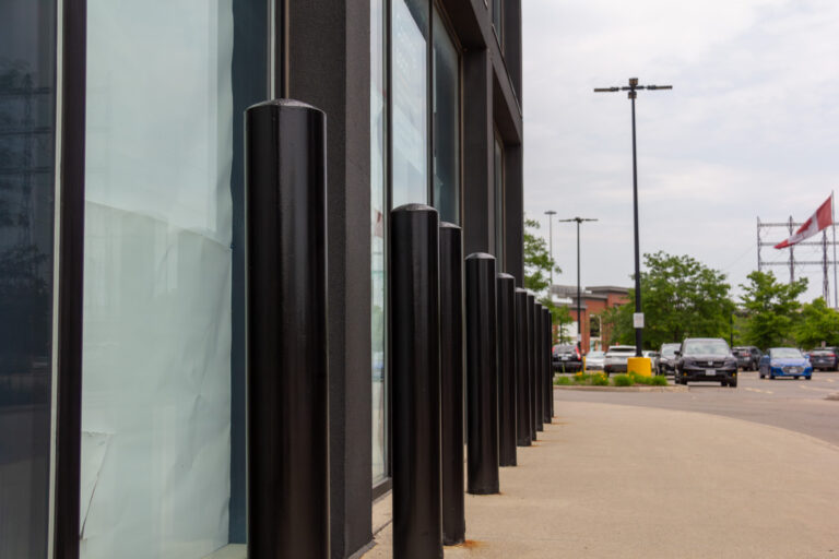 Bollards Protecting a Business