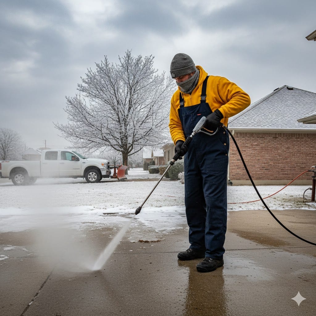 pressure washing before winter