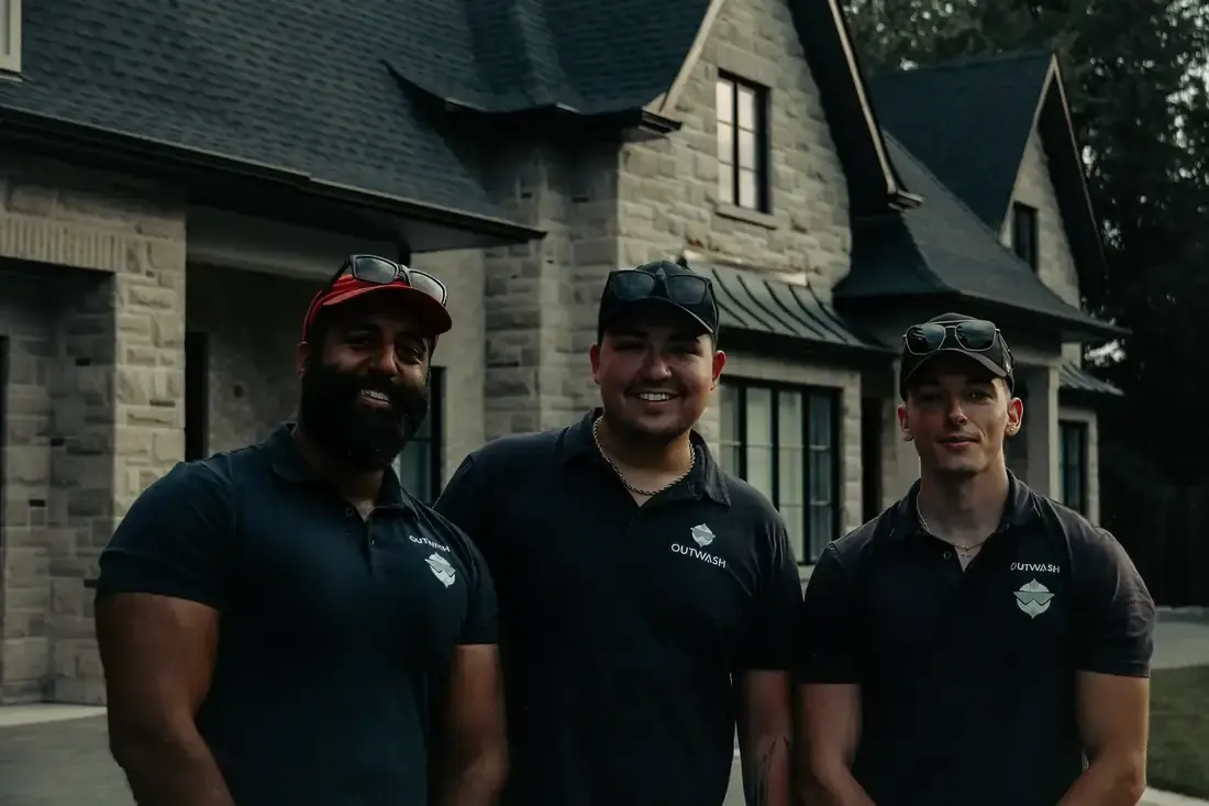 Three Outwash crew members in uniform